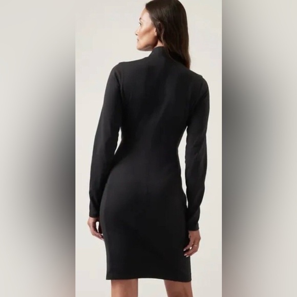 Athleta DELANCEY Elegant Black Long Sleeve Dress - Picture 6 of 7